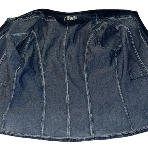 Lightweight Embellished Long Sleeve Open Front Jacket Women Size 3XL Casual - Picture 5 of 7